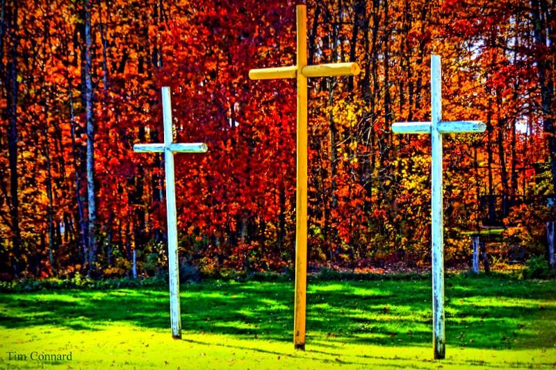 Crosses near Affinity, West Virginia