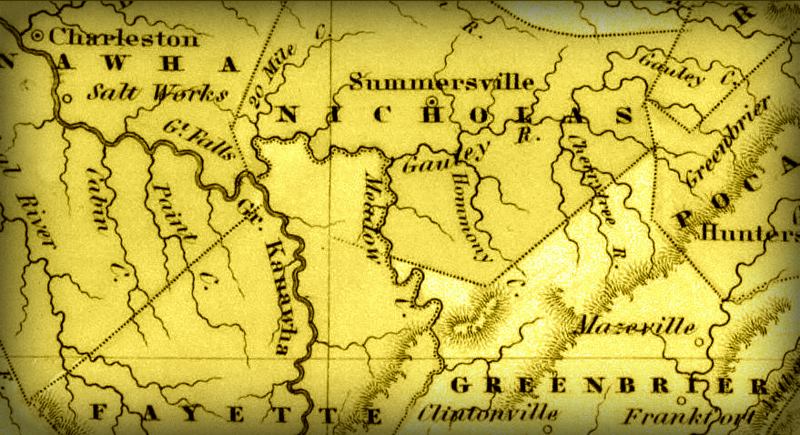 1838 showing Gauley River in south-central West Virginia