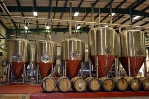 Kegs at Greenbrier Valley Brewing Co.