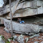 Dave Sibray explores cliff in West Virginia