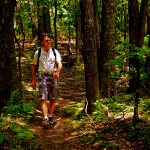 Hiker at Kanawha State Forest