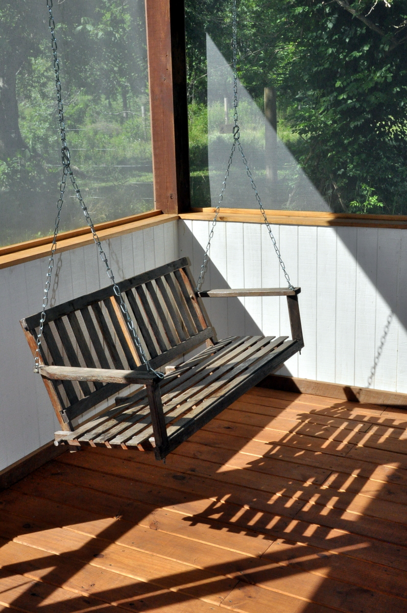 Porch swing at Five Springs
