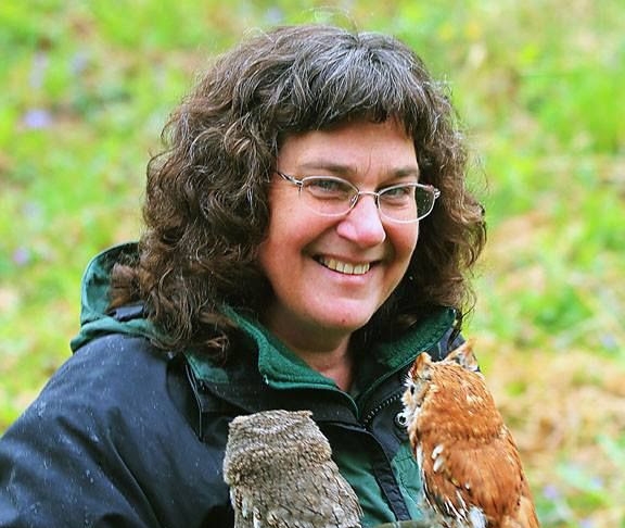 Wendy Perrone cares for raptors