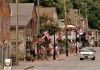 Tourists walk Potomac Street in Harpers Ferry. West Virginia