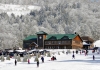 Skiers cavort at Canaan Valley Resort in West Virginia