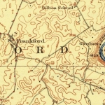 Historical map showing Frankford, W.Va.