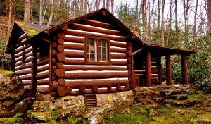 Une cabane en rondins à louer près de Fayetteville, W.Va.