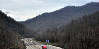 The West Virginia Turnpike follows part of an ancient warpath through the West Virginia hills.