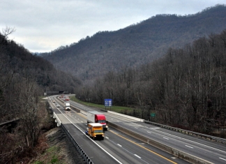 The West Virginia Turnpike follows part of an ancient warpath through the West Virginia hills.