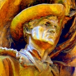 Mountaineer Statue Detail