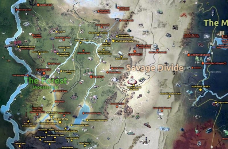 Fans of Fallout have created a map of West Virginia based on hints about the soon-to-be released video game.