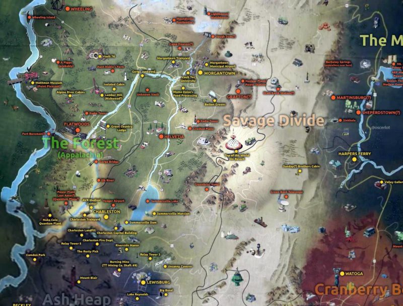 Fans of Fallout have created a map of West Virginia based on hints about the soon-to-be released video game.