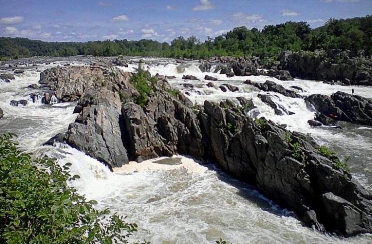 The Potomac River thunders though its Great Falls near Washington, D.C.