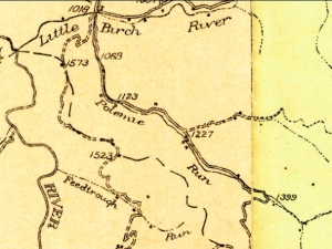 A 1910 map showing Polemic Run includes a paralleling route.