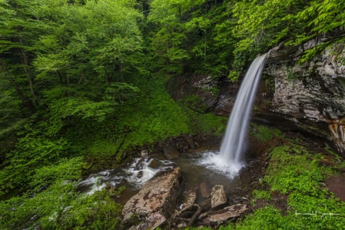 Lower Falls of Hills Creek by Sanger The lower falls of Hills Creek for many years was practically inaccessible to all but the most intrepid waterfalls hunters.