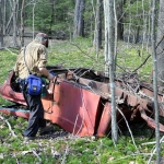 Marchese examines old wreck