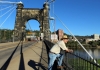 David Sibray reflects on the diversity of Wheeling, West Virginia, while visiting the Wheeling Suspension Bridge.
