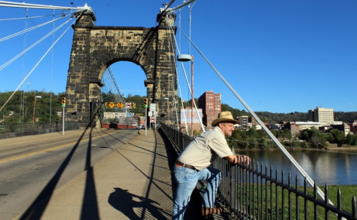 Sibray on Wheeling Suspension Bridge David Sibray reflects on the diversity of Wheeling, West Virginia, while visiting the Wheeling Suspension Bridge.