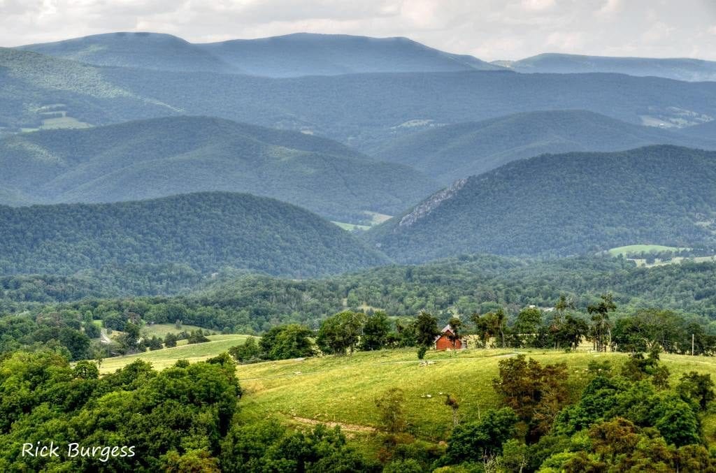 The Allegheny Mountains rise beyond the Potomac Valleys. Photo courtesy Rick Burgess.