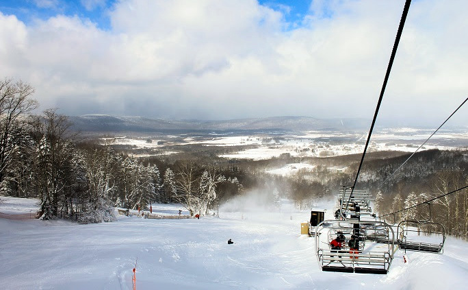 The Canaan Valley extends north from the ski area at Canaan Valley Resort State Park.