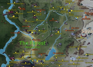 The Fallout 76 map of The Forest includes many features borrowed from central and western West Virginia.