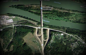 Section of a 2018 Google Map showing Coal Hollow and the U.S. 50 expressway.