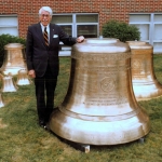 Dr. Marsh with large bell