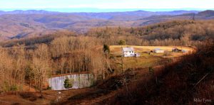 An early winter landscape extends southward from Flat Top Mountain across Summers County. Photo courtesy Mike Tyree.