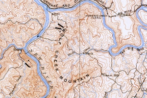 USGS Map showing Wolf Creek Mountain 1892