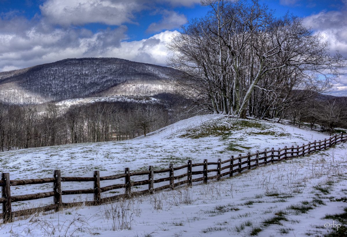 Winter visits the Alleghenies on the Highland Scenic Highway, often impassible through much of winter.