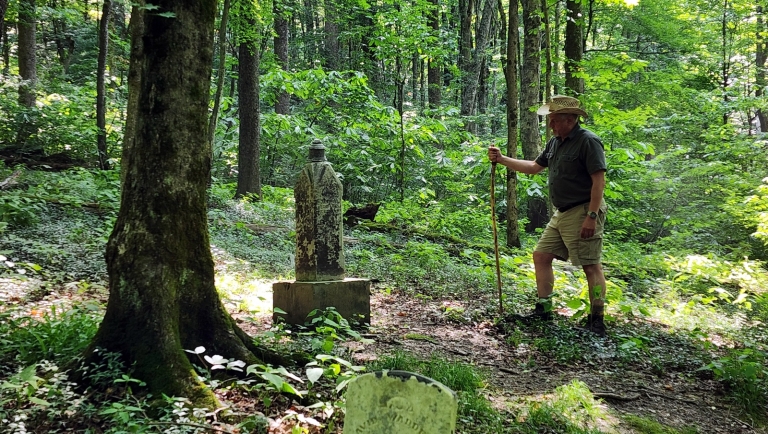 Old country cemeteries in Appalachia were shaded rather than grassy