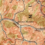 Map showing Burnt House, West Virginia, c. 1906