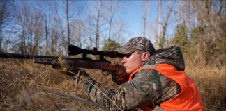 Young hunter in the field in West Virginia