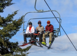 Youth ride a lift at Canaan Valley Resort. Photo courtesy Canaan Valley Resort.
