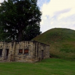 Grave Creek Mound and old visitor center
