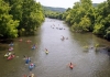 Paddlers float the Elk River below Sutton Dam. Courtesy Braxton County Convention and Visitors Bureau.
