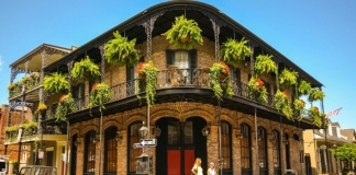 Tourists explore New Orleans, Louisiana, a famous U.S. melting-pot city.