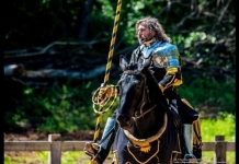A knight prepares to joust at the West Virginia Renaissance Festival.