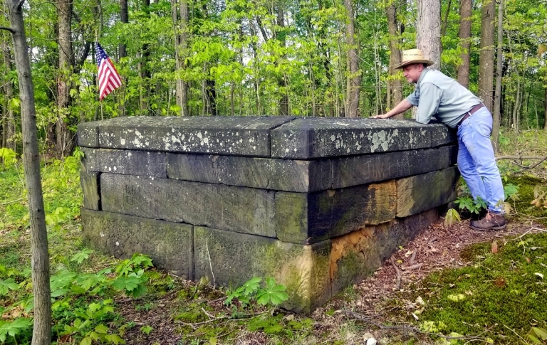 Legendary grave of judge straddled West Virginia-Pennsylvania line