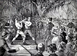 Prize-fighter Yankee Sullivan bested Bob Caunt near Harpers Ferry, West Virginia.