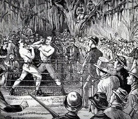 Prize-fighter Yankee Sullivan bested Bob Caunt near Harpers Ferry, West Virginia.