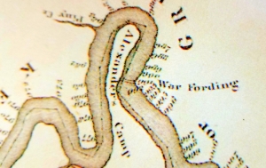 Commissioned by the Virginia Assembly, an 1812 map shows the 'War Fording' on New River.