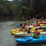 Kayakers ready to launch into the Guyandotte. Photo courtesy Guyandotte Water Trail.