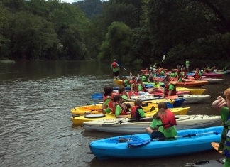 Kayakers ready to launch into the Guyandotte. Photo courtesy Guyandotte Water Trail.