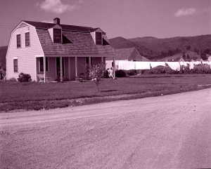Many New Deal-era homes still stand in the experimental community at Dailey, West Virginia.