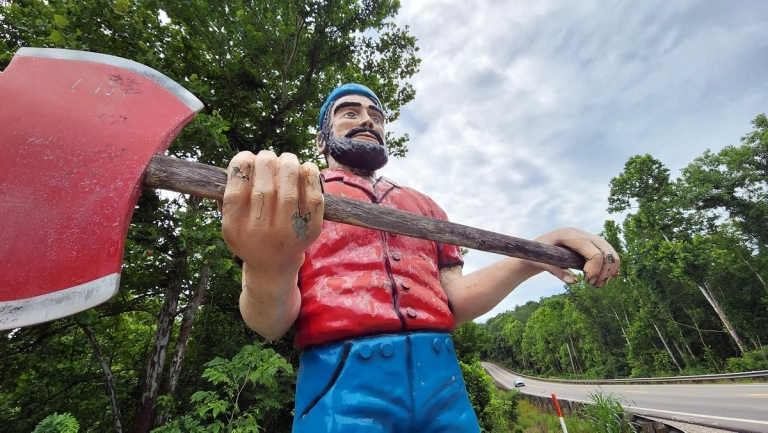 According to legend, Paul Bunyan's boot print remains in West Virginia