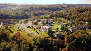 Autumn arrives on the campus at Alderson Broaddus University at Philippi, West Virginia.
