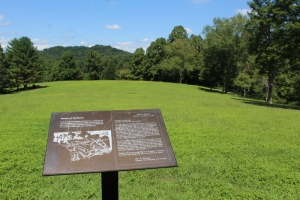 Historical markers interpret the Battle of Bulltown near the site of the blockhouse and barracks.