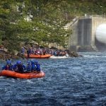 Rafters rafting with Adventures on the Gorge prepare for an adventure on the Gauley River.