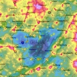 West Virginia Light Pollution Map